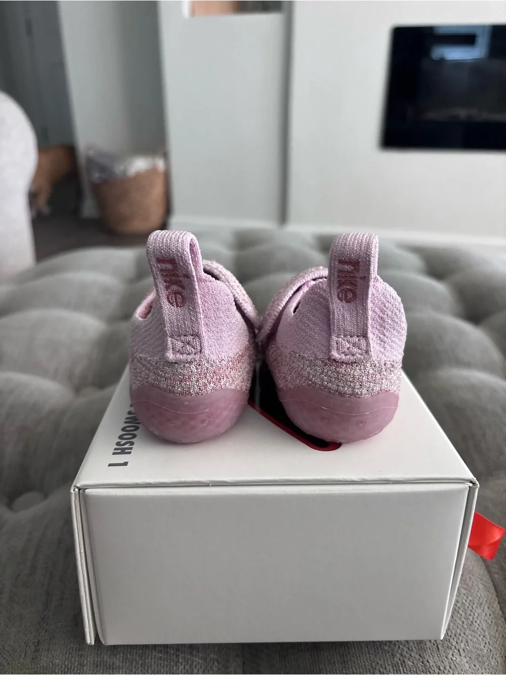 Nike Toddler Pink Slip-On Swoosh Knit Shoes